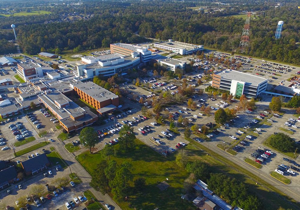 aerial view of North Oaks campus